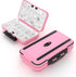 Portable Small travel Jewelry Box Organizer case pink with earrings necklaces storage,trendy Gifts for kids girls teenage women and Mom in birthda...