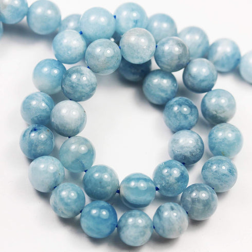 Aquamarine Stone 8mm Natural Gemstone Beads for jewelry making Energy Healing Crystals Jewelry Chakra Crystal crystal beads kit 15.5inch about 46-...