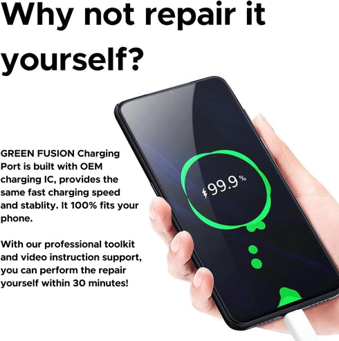 Charging Port Replacement Kit Compatible with Galaxy S20 5G US Version, SM-G981U, SM-G981U1, SM-G981W, SM-G981V Dock Board USB-C Connector, with I...