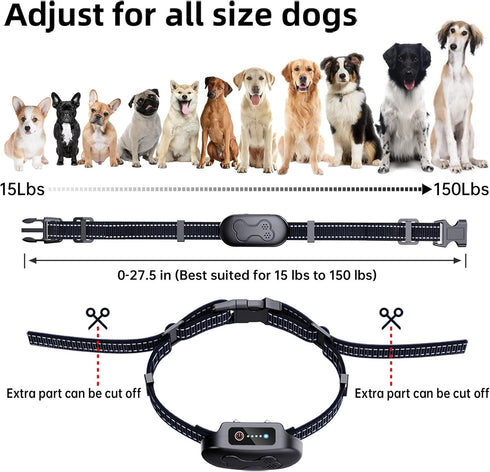Rechargeable Dog Training Collar with Remote - Waterproof Dog Shock Collar, E Collar, for 20-150 lb Dogs, with Flashlight, Beep, Vibration, Shock ...
