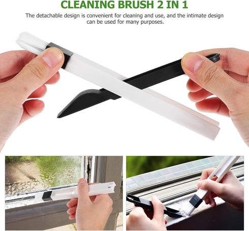 4 Pcs Window or Sliding Door Track Cleaning Brush, Tile Lines Brush,Window Blind Duster Blind Cleaner Duster Tool for Sliding Door...