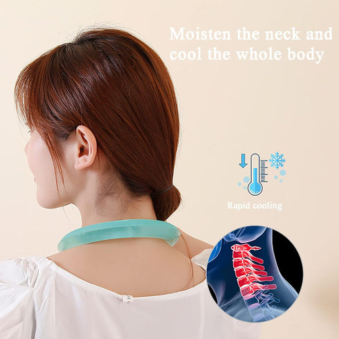 Neck Cooling Tube, Cool Neck Ring Ice Pillow Cooling Neck Wraps, Summer Heatstroke Prevention Wearable Cooling Neck Hanging Ice Pad, Hand Free Col...