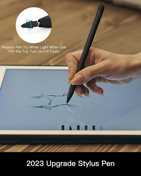 Wireless Charging Pencil 2nd Generation for Apple - iPad Stylus Pen with Palm Rejection Compatible with Apple iPad 10/9/8, iPad Mini 6, iPad Air 5...