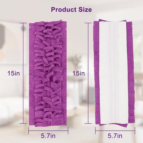 6 Pack Reusable Mop Pads Compatible with Swiffer Powermop, Papclean Power Mop Refills Microfiber Power Mop Mopping Pads for Powermop Multi-Surface...