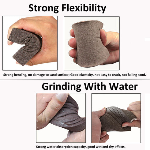 Tnisesm 6Pcs Sanding Blocks 60/80/120/180/220 Grits Sanding Sponge,for Drywall Wood Metal Washable & Reusable Sandpaper BlocksWashable and Reusabl...