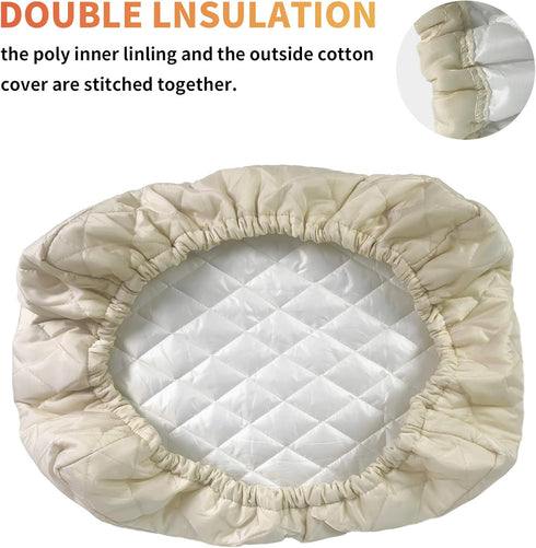Homydom AC Cover Indoor, Air Conditioner Defender, Double Insulation, High Elasticity, Light Yellow, L-28"x 20"x 3.5"(L x H x D)...