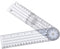 Clear Plastic Goniometer Can Rotate 360 Degree 7'' Arms, Quick Angle Protractor Measuring Tool...