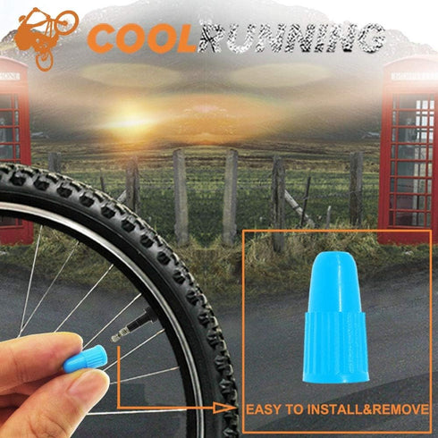 Presta Valve Caps Blue,Plastic Bike Dust Caps Tire - Bicycle Presta/French Valve stem Cover for MTB Mountain/Road Bikes, Bike Accessories,Outdoors...