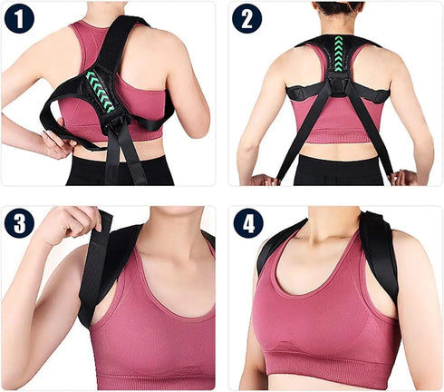 Posture Corrector for Men and Women, Adjustable Lumbar Spinal Support, Low Back Pain Relief, Neck Support, Lower Back Pain Relief (X-Large)...
