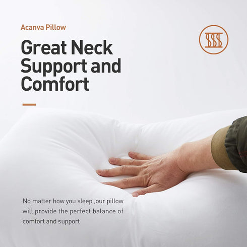 Acanva Bed Pillows for Sleeping 1 Pack with Luxury Hotel Quality, Super Plush 3D Fiber Filling, Top-end Microfiber Cover for Side Stomach Back Sle...
