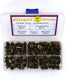 Bronze M5 Chicago Screws Assorted Kit 80 Sets 4 Sizes Leather Rivets 1/4 1/3 3/8 1/2 inches Screw Posts Rivets Nail Rivet Chicago Buttons for DIY ...