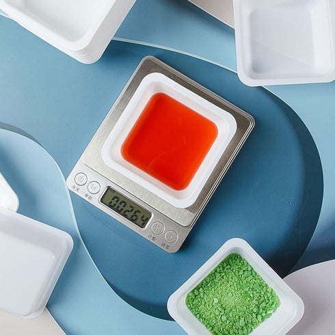 Sherr 125 Pack Weigh Boats Medium 100ml Square Disposable Plastic Trays for Scale Anti Static Plastic Pan Lab Weighing Dishes 3.15 x 3.15 Inch Eas...