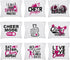 100 Pcs Cheer Cosmetic Bags Bulk, Frosted Plastic Cheer Makeup Case with Cheer Quotes for Team, Perfect for Cheer Gift Bags, Cheer Goodie Bags, Ch...