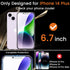3+3 Pack Privacy Screen Protector for iPhone 14 Plus 6.7-Inch with 3 Pack Camera Lens Protector, Anti Spy Tempered Glass Film 9H Hardness Bubble F...