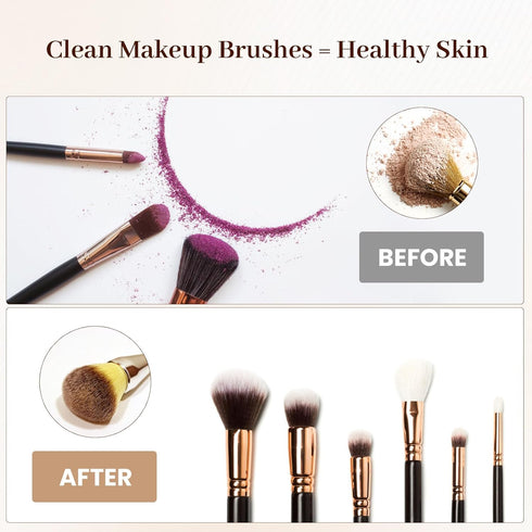 Electric Makeup Brush Cleaner and Dryer Machine - Super Fast Cleaning and Dry Make Up Brushes - Automatic Cosmetic Brush Cleanser Remove Tool for ...
