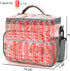 FlowFly Insulated Reusable Lunch Bag Adult Large Lunch Box for Women and Men with Adjustable Shoulder Strap,Front Zipper Pocket and Dual Large Mes...