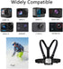 Action Camera Head Mount Strap Chest Mount Harness Backpack Clip Wrist Strap Mount Accessories Kit Compatible with Gopro Hero 12 11 10 9 8/Insta36...