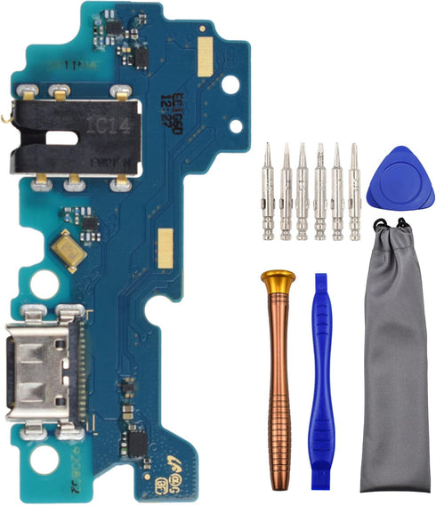 USB Charging Port Replacement Part Assembly Board for Samsung Galaxy A32 SM-A325F with Microphone Headphone Jack and Tool Kit...
