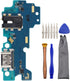 USB Charging Port Replacement Part Assembly Board for Samsung Galaxy A32 SM-A325F with Microphone Headphone Jack and Tool Kit...