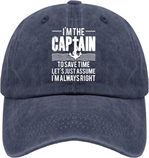 The Cap Tam is Always Right and Im The Captain Trucker Hat Camp Hat Pigment Black Trucker Hats Women Gifts for...