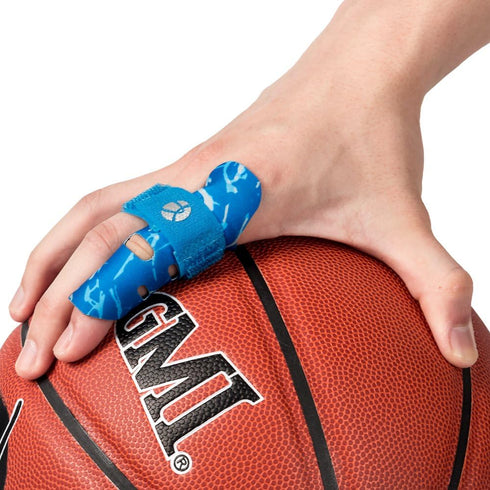 Kuangmi Finger Sleeve Support Protector Finger Splint Brace Use for Pain Relief and Preventing Sports Injuries?L/XL, Blue...