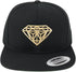 Diamond Embroidered Flat Bill Snapback Cap...