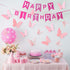 Outus 120 Pieces Pink 3D Layered Butterfly Wall Decor Removable Butterfly Stickers Hollow Mural Decals for Birthday Cake Decorations Crafts Bouque...