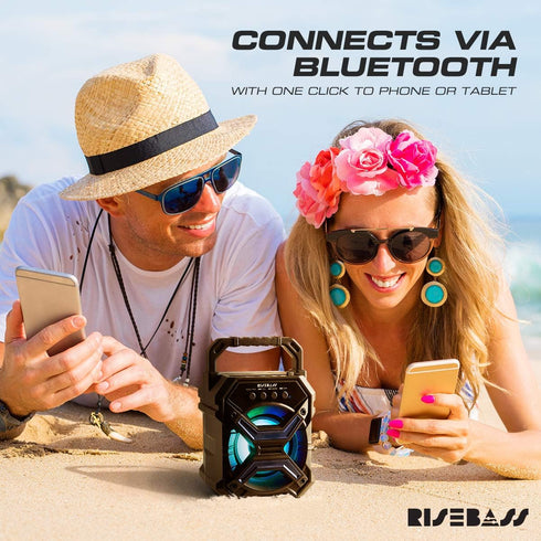 Portable Wireless Bluetooth Speaker for iPhone, Android, iPod and More - Rechargeable Bluetooth Speaker for Kids & Adults - Mini Speaker with Part...