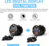 BUNKER INDUST Car Charger Socket Quick Charge 3.0QC,Dual Port USB Type C Outlet with Blue LED Digital Voltmeter,Aluminum Power Adapter 12V/24V Wat...