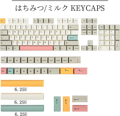 PBT keycaps 60 Percent Dye-Sub XDA 134 Retro keycap Set for Cherry MX Gateron Kailh Switches Gaming Mechanical Keyboard (Retro 9009)...