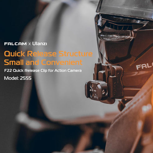 Falcam F22 Quick Release Clip for Action Camera with Adhesive Pad, Camera Helmet Chest Mounting Adapter, 22mm Aluminum Camera Accessory Kit for Ph...