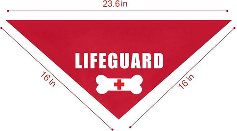 Family Kitchen Funny Cute Lifeguard Pet Dog Cat Bandana Scarf for Puppy Dog Beach Pool Accessories Bandana...