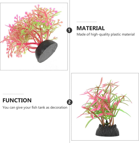 20pcs Fish Tank Landscaping Water Plants Succulants Terrarium Plants Artificial Succulent Aquarium Plants Decors Fish Tank Plants Artificial Plast...