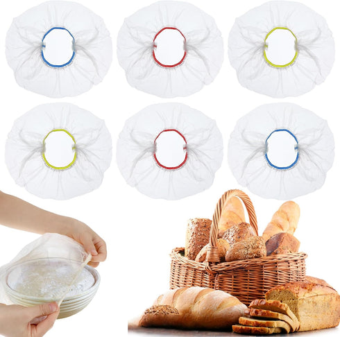 100 Pcs Bowl Covers For Bread Proofing, Plastic Covers For Bowls, Reusable Elastic Bowl Covers For Food Preservation Outdoor Food Covers To Keep B...