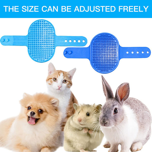 4 Pieces Rabbit Grooming Kit Including Rabbit Hair Remover, Rabbit Grooming Brush, Steel Comb and Double-Sided Pet Comb ,Suitable for Bunny & Guin...