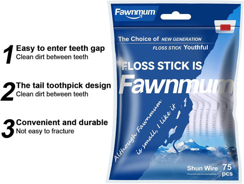 300 Count Dental Floss Picks - Thorough Teeth Cleaning, Strong and Tough Floss (75 Count * 4 Bags)...