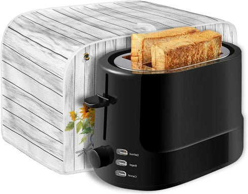 Toaster Dust Cover 4 Slice, Microwave Toaster Oven Grill Cover Stain Resistant Dust-proof Kitchen Small Appliance Cover with Top Handle for Kitche...