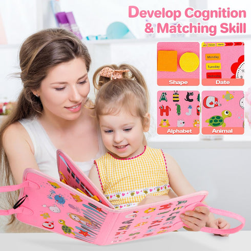 Montessori Busy Board Toys for 1 Year Old Girl Gifts, Educational Preschool Learning Sensory Travel Toys for Toddlers 1-3 Year Old, First One Year...