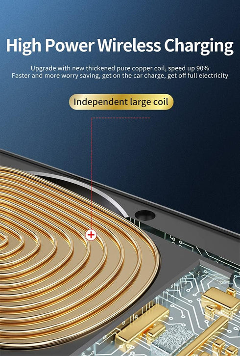 Wireless Car Mount Charger - Fast Wireless Car Charger Phone Case for iPhone, Android, and Qi-Enabled Devices - Auto Clamping & Rotating Car Phone...