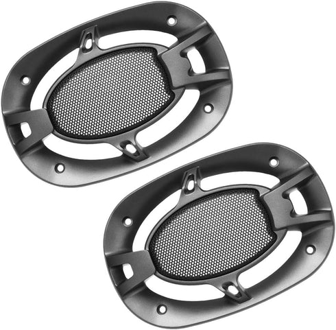 uxcell Speaker Grill Cover for 4x6 Inch Speaker Mesh Decorative Square Subwoofer Guard Protector Black 2pcs...