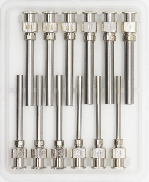 12 Pieces Dispensing Needle 1.5 Inch Stainless Steel Blunt Tip Luer Connector Stainless Steel Blunt Needles (8, 10, 12, 14Gauge)...