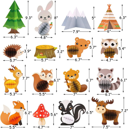Distaratie Woodland Baby Shower Decoration Table Centerpieces Woodland Animals Table Centerpieces for Party Event Jungle Baby Shower Decorations F...
