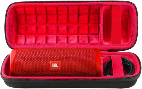 co2CREA Hard Travel Case Replacement for JBL Flip 6 FLIP 5 Waterproof Portable Bluetooth Speaker (Black Case + Inside Red)...
