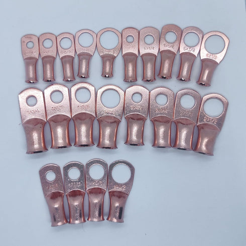 5PCS Pack Heavy Duty Battery Lugs, 8AWG 1/2in M12 Battery Cable Ends Ring Terminals, Electrical Battery Crimp Terminals Connectors...