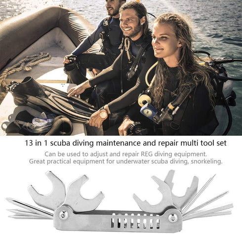 Vbestlife Professional Diver Tool Kit 8 in 1 Scuba Diving Diver Pick Valve Repair Multi Tool Set for Repairing & Adjusting Scuba Diving Regulators...