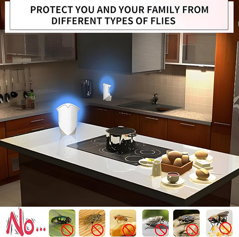 Fruit Fly Trap Flies Traps Indoor for Home, Bug Zapper Indoor, Flying Trap Killer with Blue Night Light Gnat Moth Catcher...