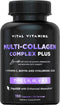 Vital Vitamins Multi Collagen Plus - Biotin, Hyaluronic Acid, Vitamin C - Collagen for Women & Men - Hair Growth Support Supplement - Skin, Nails ...
