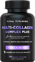 Vital Vitamins Multi Collagen Plus - Biotin, Hyaluronic Acid, Vitamin C - Collagen for Women & Men - Hair Growth Support Supplement - Skin, Nails ...