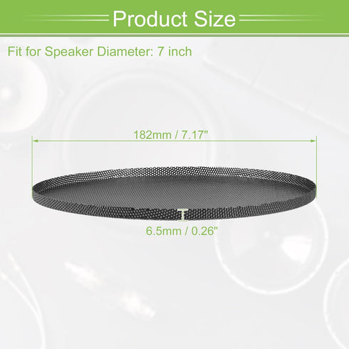 ACROPIX Universal 7 Inch Speaker Grills Mesh for Audio Subwoofer 182x6.5mm Grille without Frame Black - Pack of 1...