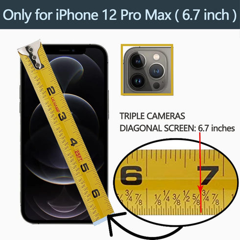 LAMEEKU for iPhone 12 Pro Max Wallet Case, Case with Card Holder, 360°Rotation Ring Kickstand, RFID Blocking Leather Protective Case Designed for ...